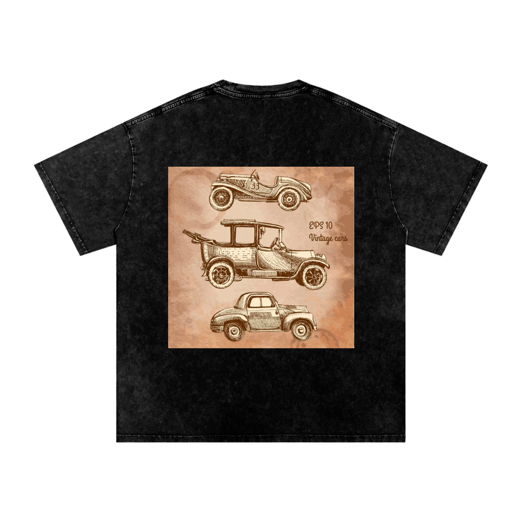 Snow Washed Oversized Cotton T-Shirt
