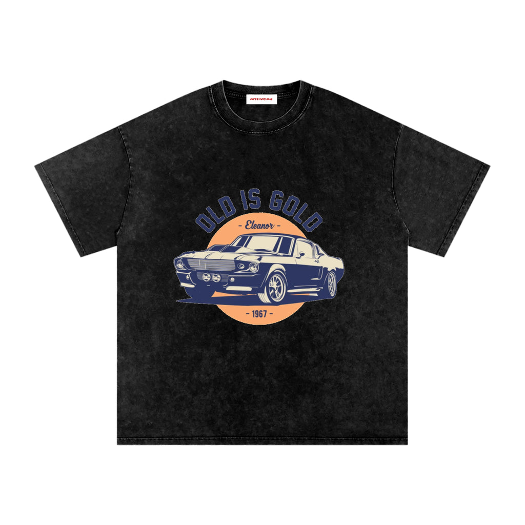 Snow Washed Oversized Cotton T-Shirt